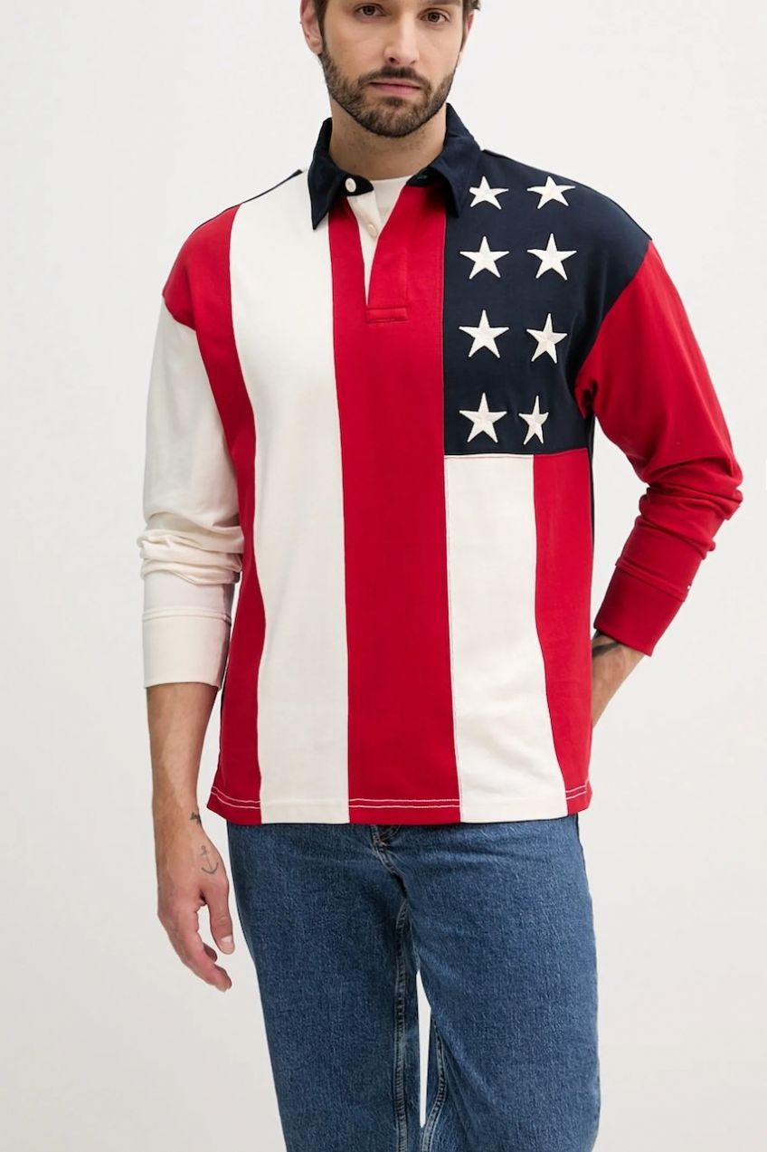 Bavlnená mikina Tommy Hilfiger tmavomodrá farba, vzorovaná, MW0MW39690