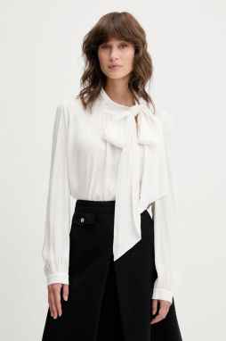 Blúzka HUGO Cerela-1 béžová farba, jednofarebná, 50544770