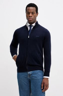 Kardigán s prímesou vlny Guess DARRELL tmavomodrá farba, M5YR28 Z0122