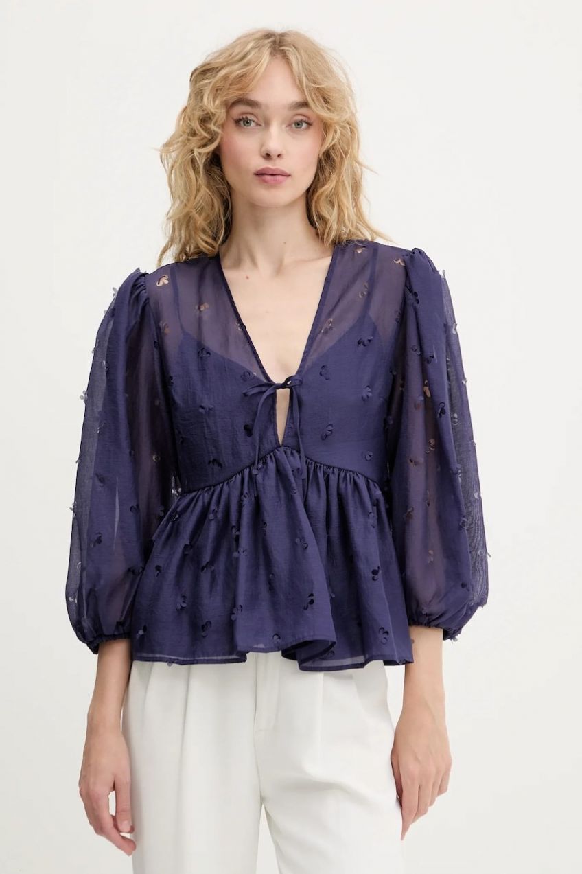 Blúzka Stine Goya fialová farba, jednofarebná, SG-PF25-T062-1608