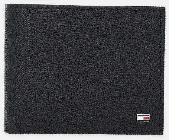 Kožená peňaženka Tommy Hilfiger čierna farba, AM0AM13520