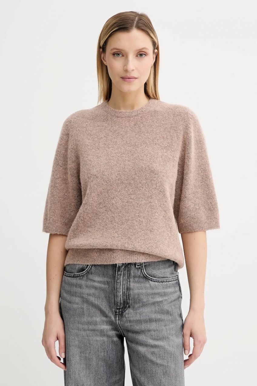 Vlnený sveter Gestuz oranžová farba, ľahké, 10909996