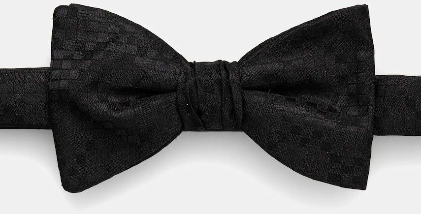 Hodvábny motýlik HUGO Bow tie dressy čierna farba, 50545446