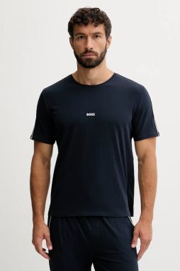 Tričko BOSS Unique T-Shirt pánske, zelená farba, s nášivkou, 50545930