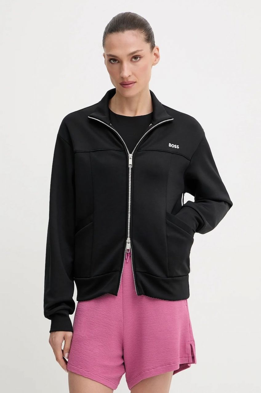 Mikina BOSS Erena čierna farba, jednofarebná, 50544177