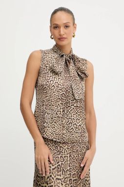 Blúzka Marciano by Guess ALANIS hnedá farba, vzorovaná, 5YGH12 7298A