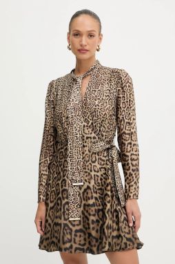 Šaty Marciano by Guess ALANIS hnedá farba, mini, áčkový strih, 5YGK28 7298A