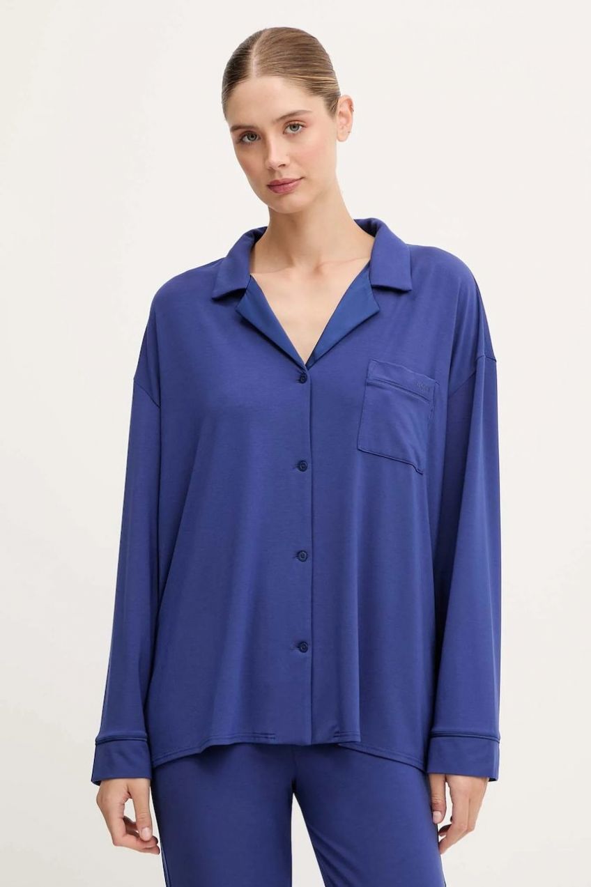 Pyžamová košeľa BOSS BOSS Sheen_Shirt čierna farba, 50545588