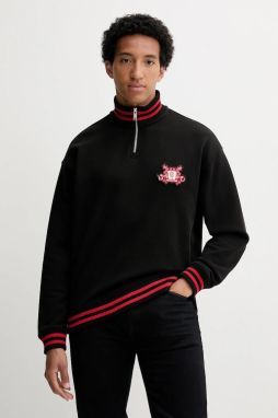 Bavlnená mikina HUGO Dugbytop čierna farba, s nášivkou, 50542959