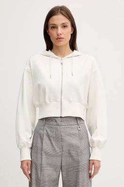 Mikina Calvin Klein Jeans béžová farba, s kapucňou, jednofarebná, LV047C247G