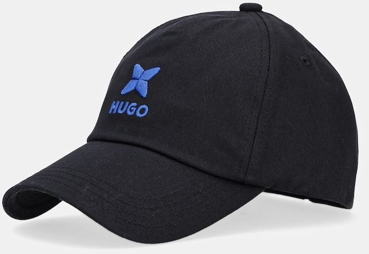 Bavlnená šiltovka Hugo Blue Jinko-Star čierna farba, 50544441