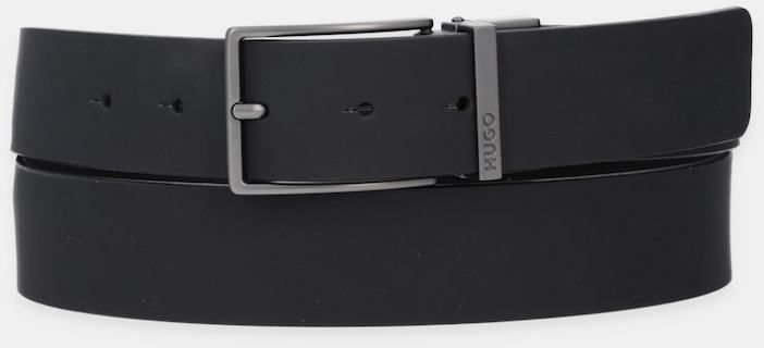Kožený opasok HUGO Giffin-Gm_Gb35_gp čierna farba, 50548381