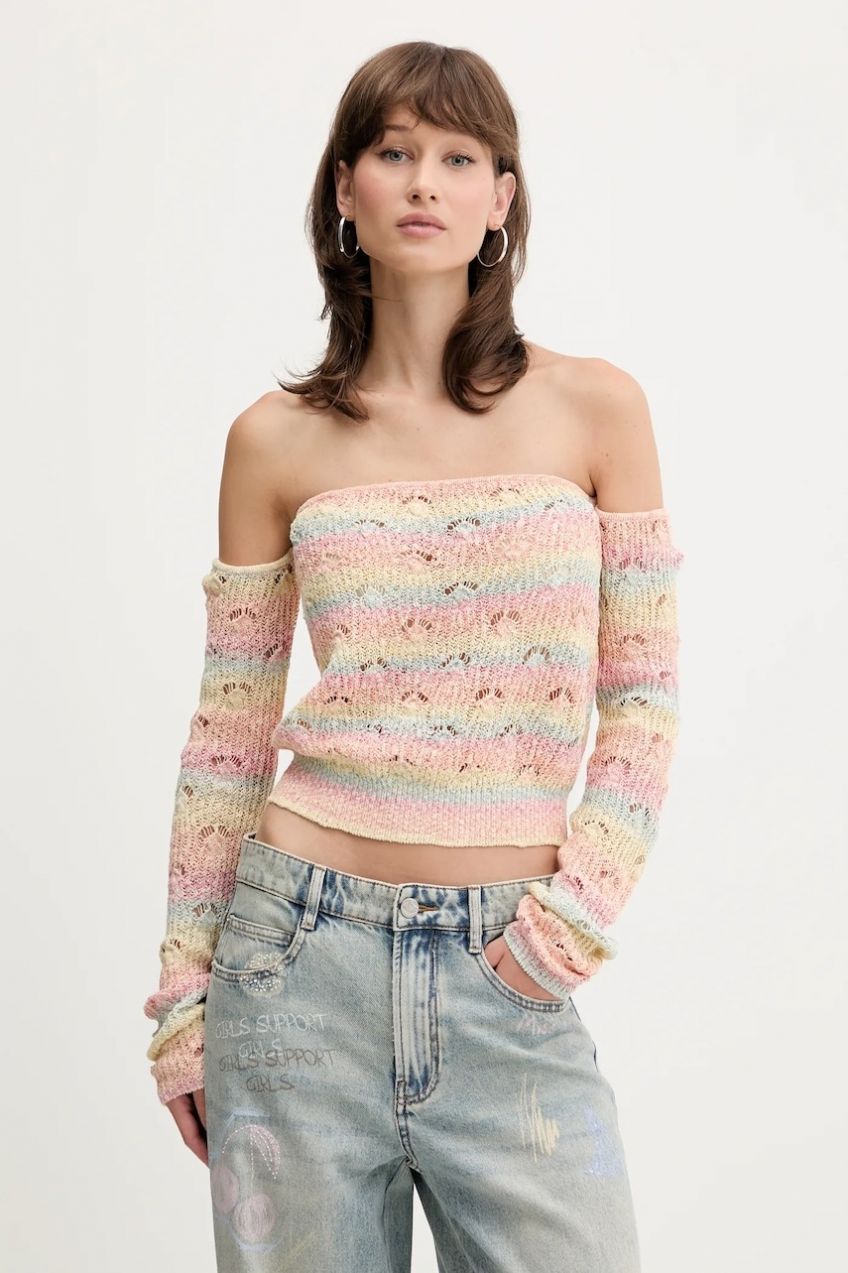 Sveter Miss Sixty žltá farba, ľahké, 6S2RJ06700