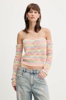 Sveter Miss Sixty žltá farba, ľahké, 6S2RJ06700