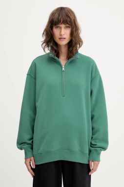 Mikina Abercrombie & Fitch tyrkysová farba, jednofarebná, KI152-5342-330