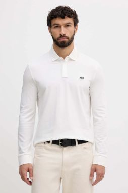 Tričko s dlhým rukávom Armani Exchange biela farba, jednofarebné, XM001288 AF17321