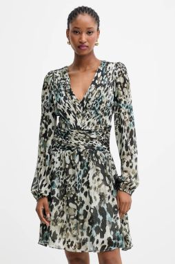 Šaty Guess ROMINA béžová farba, mini, áčkový strih, W5YK20 WDW82