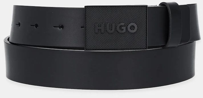 Kožený opasok HUGO Gethon_Sz35 čierna farba, 50548359