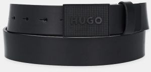 Kožený opasok HUGO Gethon_Sz35 čierna farba, 50548359
