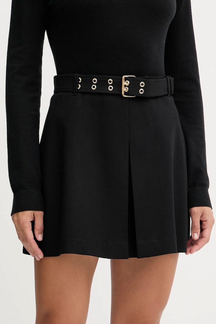 Sukňa Marciano by Guess CHRISTINA čierna farba, mini, áčkový strih, 5YGD09 7343A