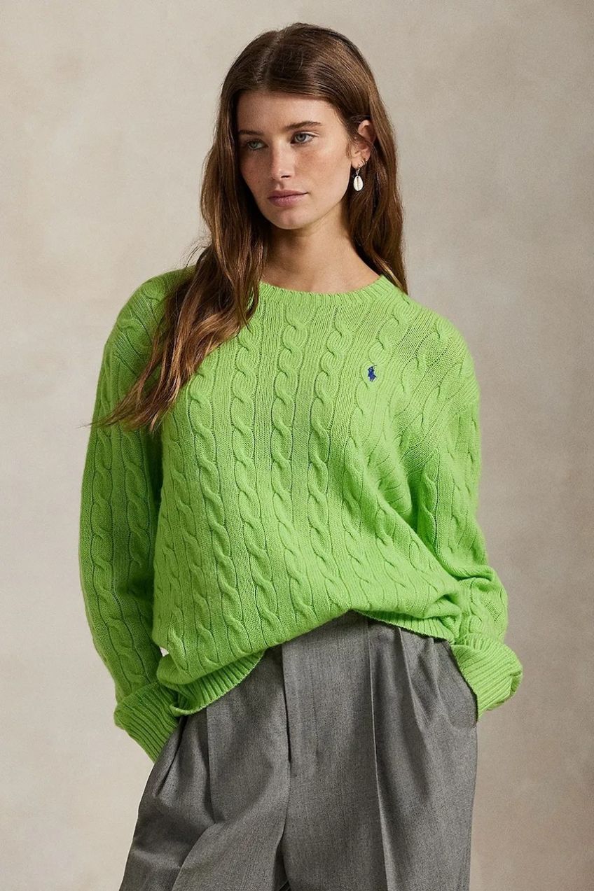 Sveter Polo Ralph Lauren zelená farba, 211972115