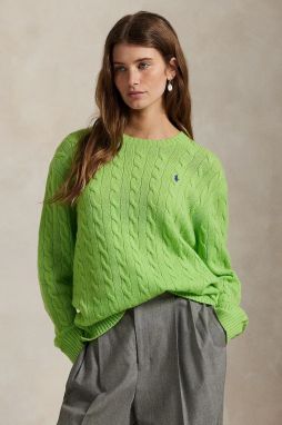 Sveter Polo Ralph Lauren zelená farba, 211972115