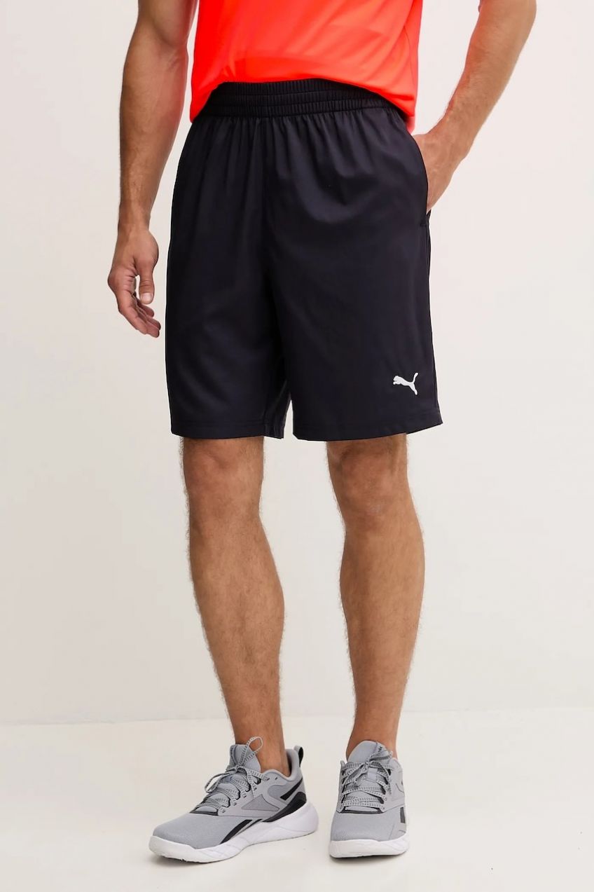 Tréningové šortky Puma Essential Woven tmavomodrá farba, 682604