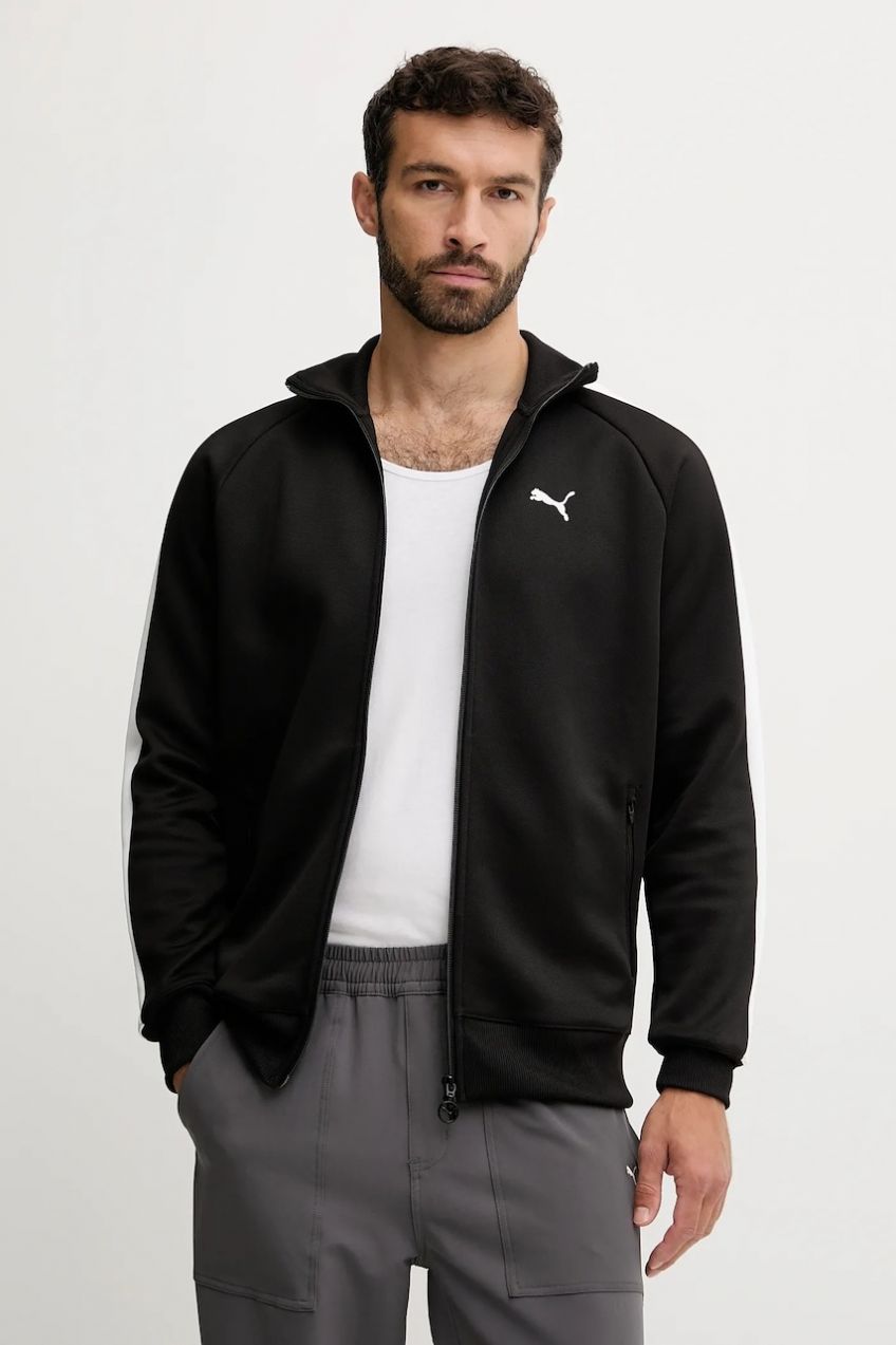 Mikina Puma Always on čierna farba, vzorovaná, 629587