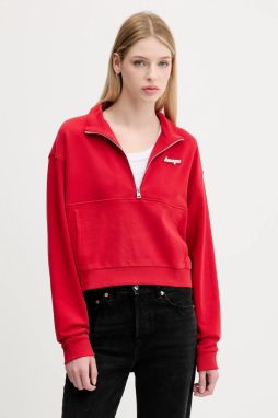 Bavlnená mikina Hugo Blue Dorata_B červená farba, jednofarebná, 50542972