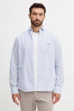 Bavlnená košeľa Gant modrá farba, regular, s klasickým golierom, 3250149