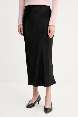 Sukňa BOSS Vesatie3 čierna farba, maxi, rovný strih, 50541819