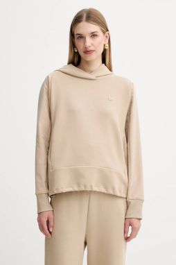 Mikina BOSS Elapse1 béžová farba, s kapucňou, jednofarebná, 50553638