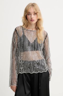 Blúzka Gestuz strieborná farba, vzorovaná, 10910698