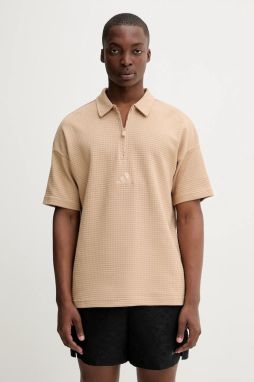 Bavlnené polo tričko adidas All SZN zelená farba, s nášivkou, JL6546