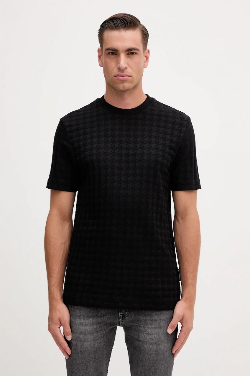 Bavlnené tričko BOSS C-Thompson 198_PS pánske, čierna farba, jednofarebné, 50545585