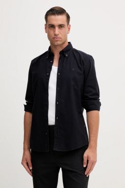 Bavlnená košeľa BOSS H-ROAN-BD-E-C1-253 tmavomodrá farba, regular, s golierom button-down, 50544917