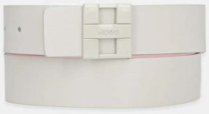 Obojstranný kožený opasok HUGO Zita-tonal_Sr35 béžová farba, 50548472