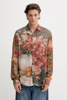 Košeľa Desigual MILO hnedá farba, regular, s klasickým golierom, 25WMCW18