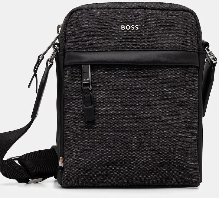 Malá taška BOSS Highway_ML_NS zip šedá farba, 50548022