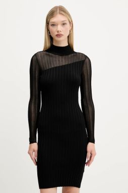 Šaty HUGO Siclaminy čierna farba, 50542664