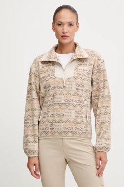 Outdoorová mikina Columbia Sequoia Grove béžová farba, vzorovaná, 2136204