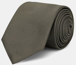 Kravata s prímesou hodvábu BOSS H-TIE CM 7.5 253 zelená farba, 50544596