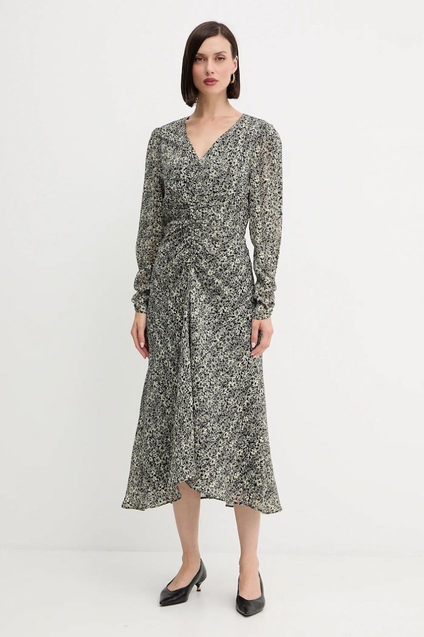 Šaty BOSS Orange C_DERODEO čierna farba, maxi, áčkový strih, 50544051