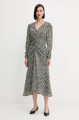 Šaty BOSS Orange C_DERODEO čierna farba, maxi, áčkový strih, 50544051