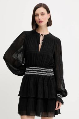 Šaty BOSS Orange C_Desia čierna farba, mini, áčkový strih, 50544042