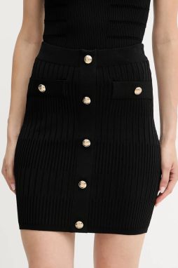 Sukňa Marciano by Guess JANET čierna farba, mini, rovný strih, 5YGD32 5881Z