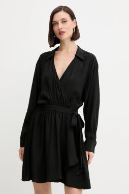 Šaty BOSS Orange C_Dlane čierna farba, mini, áčkový strih, 50544025