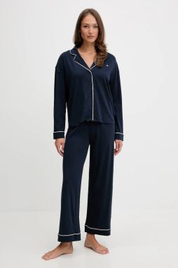 Pyžamo Tommy Hilfiger dámske, tmavomodrá farba, UW0UW06142