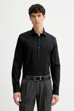 Košeľa Calvin Klein biela farba, slim, s talianskym golierom, LV019EU006