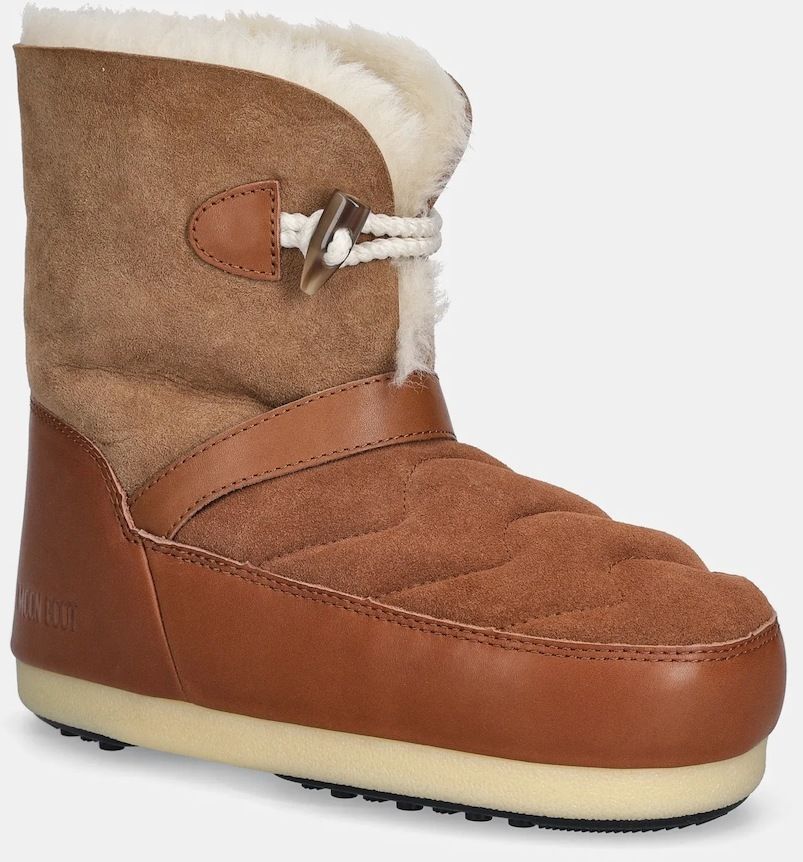 Semišové snehule Moon Boot MB EVX IGLOO hnedá farba, 80D1470070 ML06